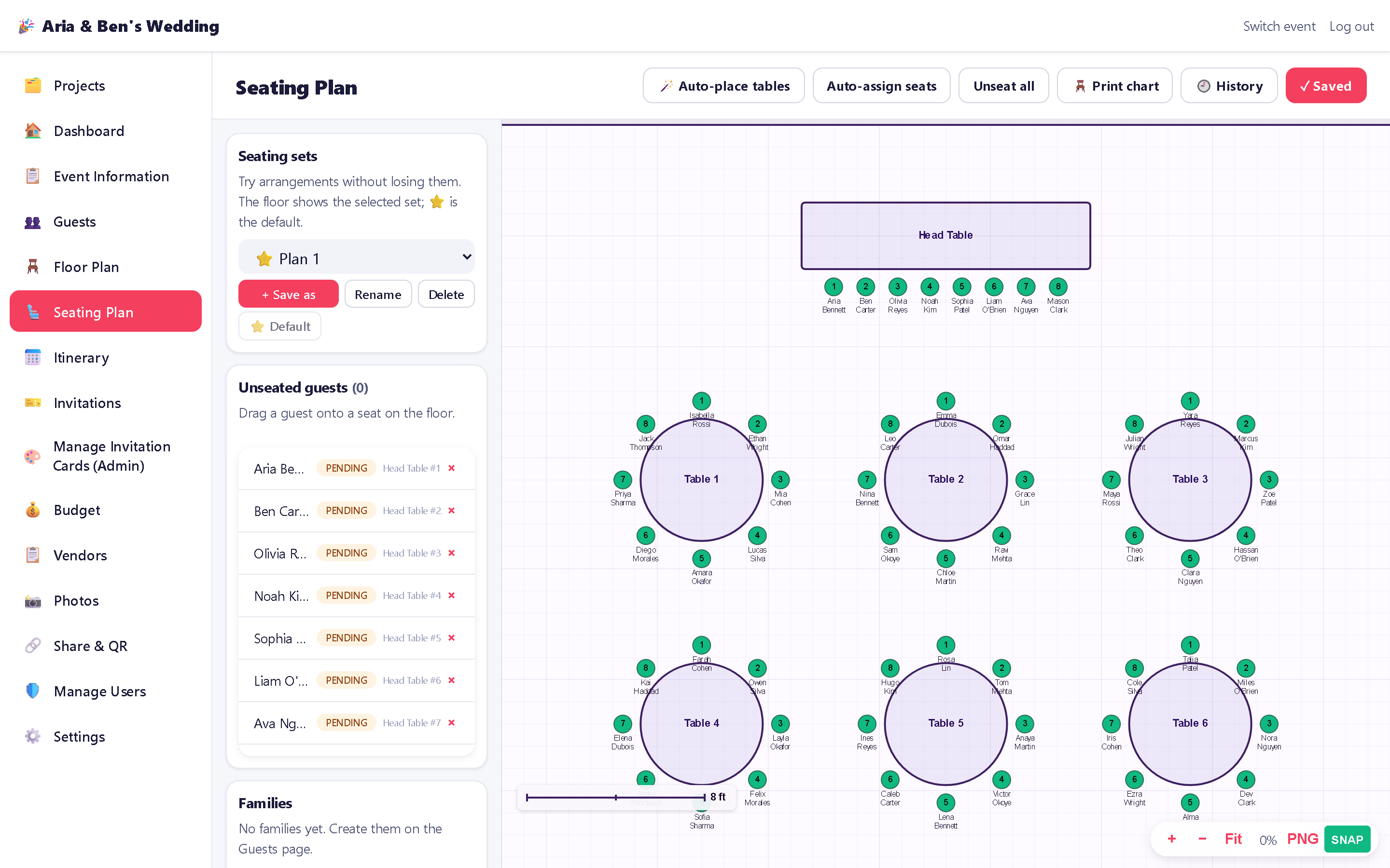 Seating chart